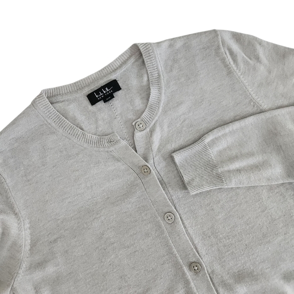 NICOLE MILLER NEW YORK Beige Button-Down Cardigan – Small - Picture 2 of 12